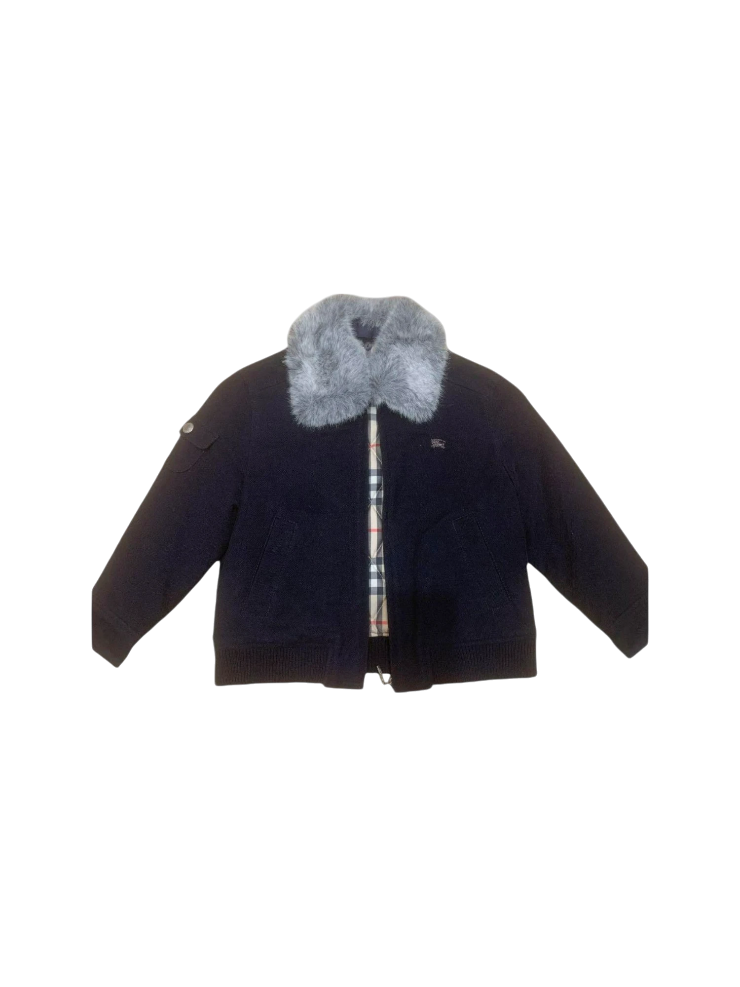 버버리 퍼 칼라 코트 110cm 0