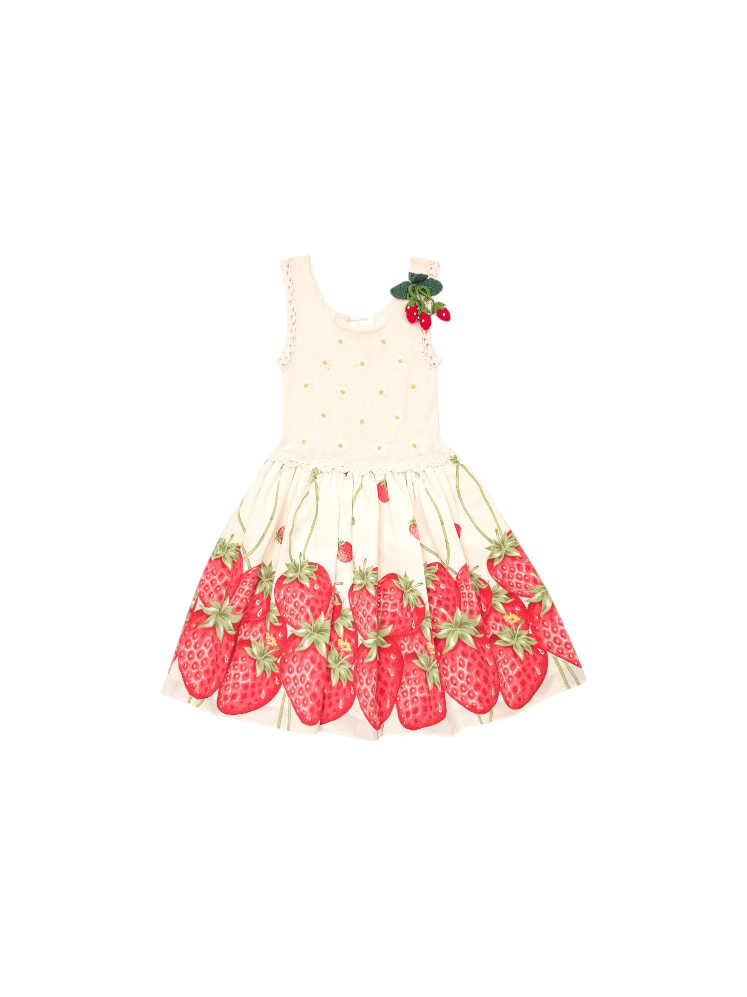샤리템플 민소매 딸기 원피스 130cm 0