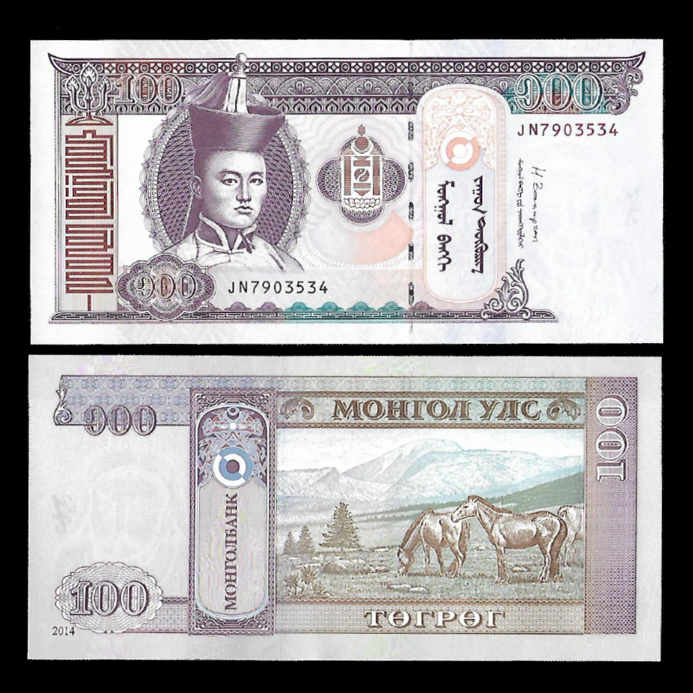 몽골 100투그릭 지폐 (완전미사용)