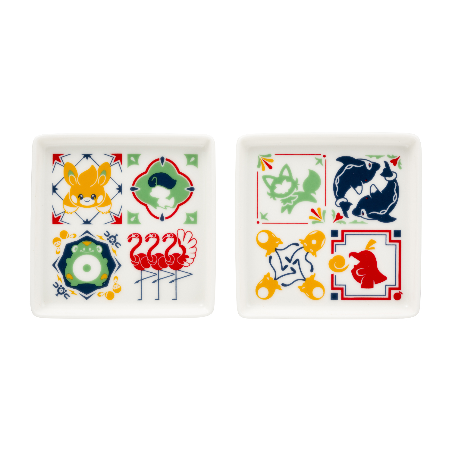 포켓몬센터 사각 접시 2종 세트 Paldea tile