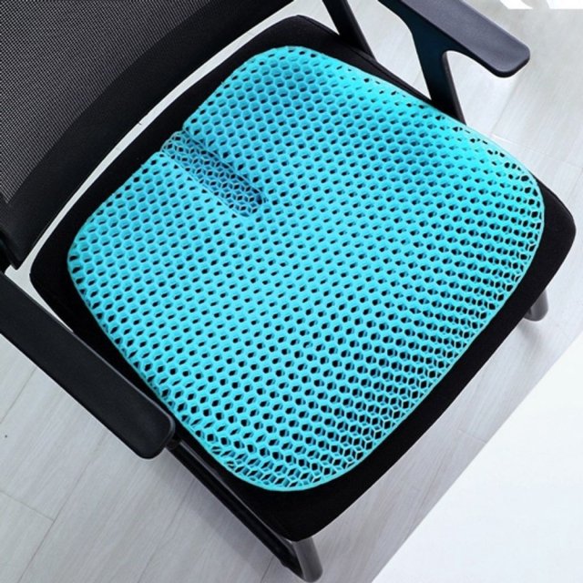 젤리탱탱 벌집 쿨방석 U형 민트 쿨링 여름의자방석