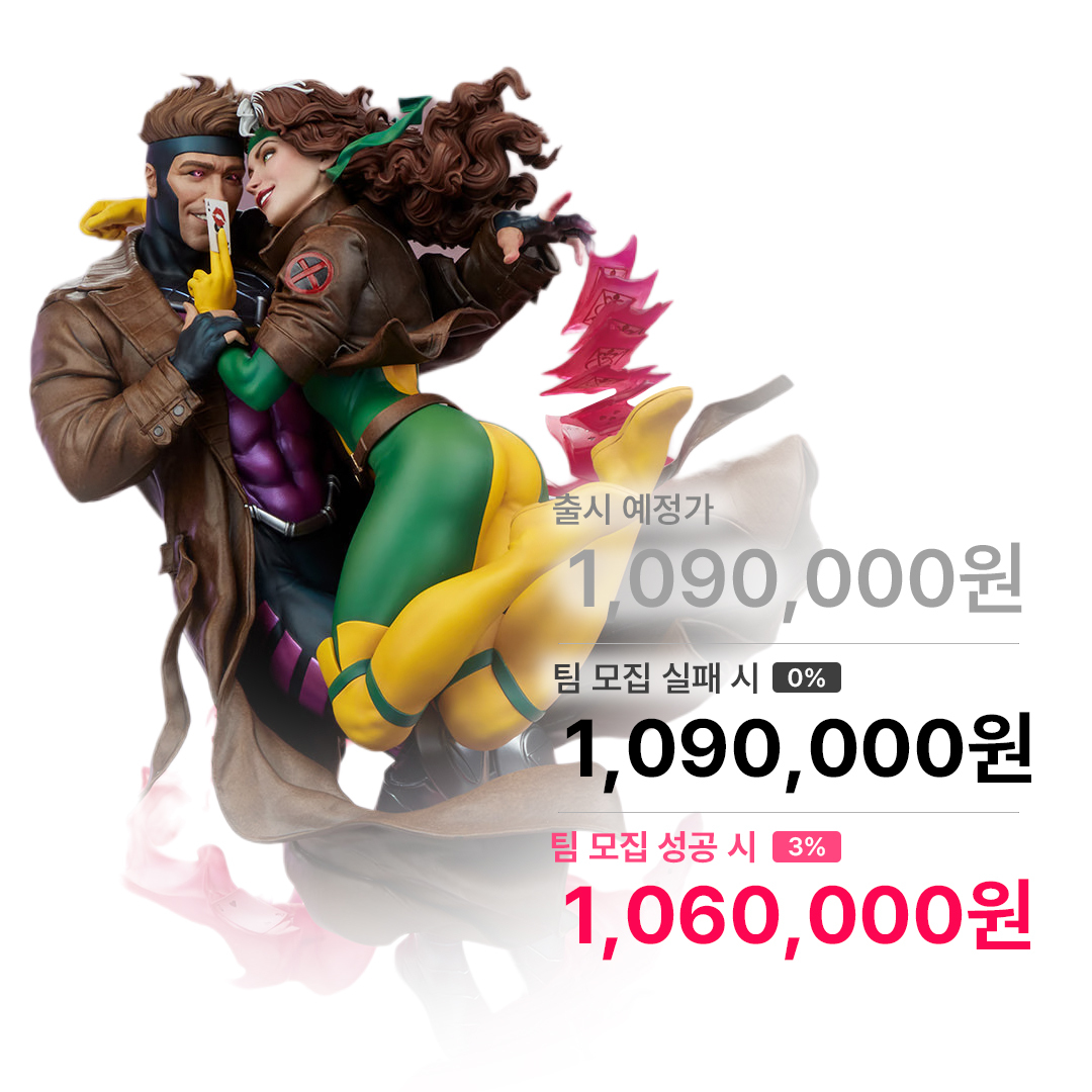 엑스맨 로그 앤 갬빗 스태츄 300851 사이드쇼 Sideshow