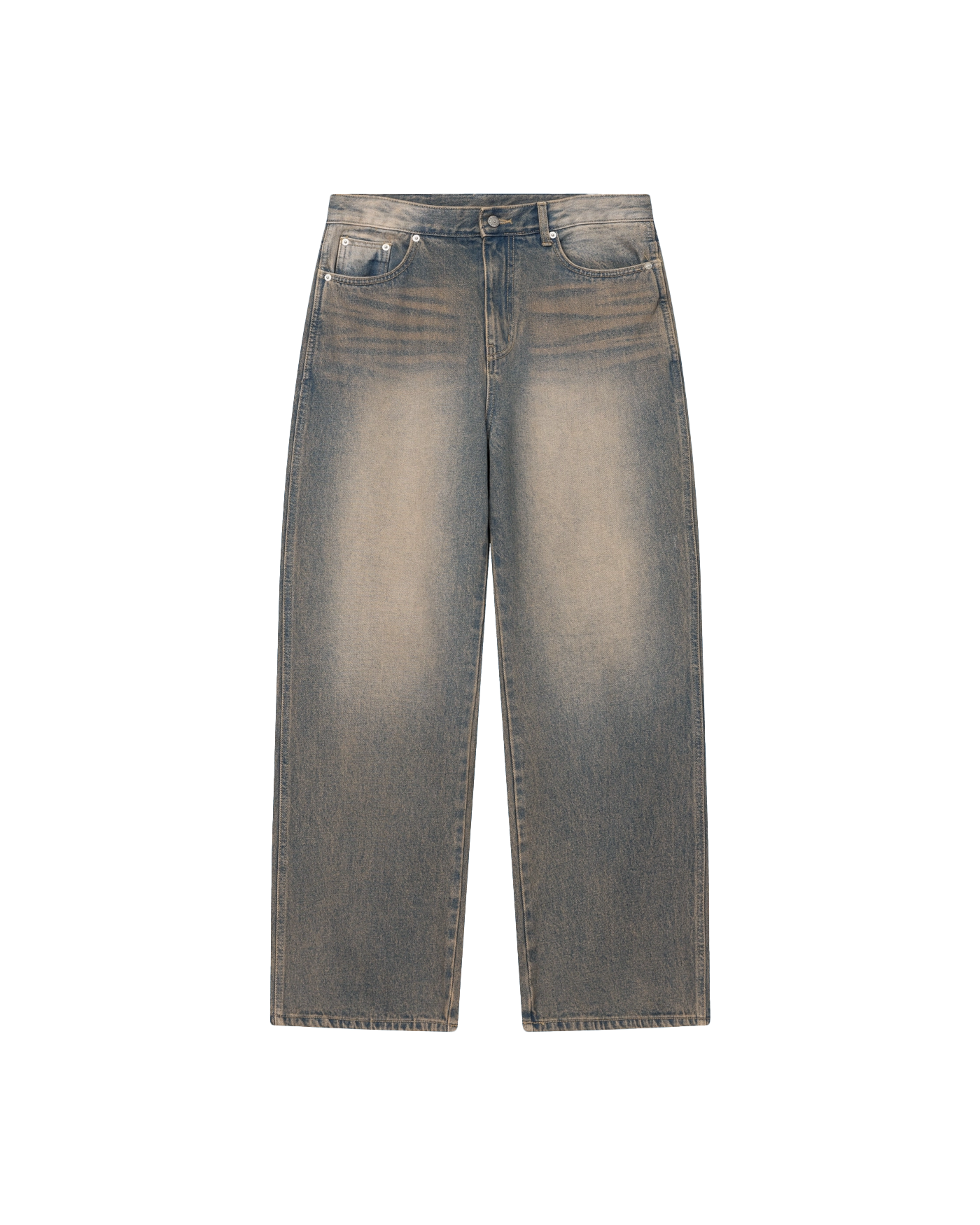 AAKAM Washed Western Pocket Denim Pants