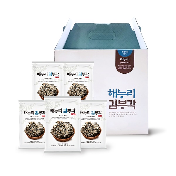 [해누리김부각] 전통 찹쌀 김부각 70g*5봉 선물 용 세트 / 남원