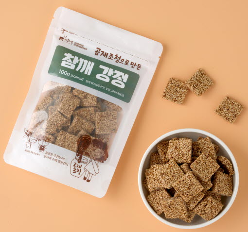 [웅치마을영농회] 곰재조청으로만든 참깨강정100g*3