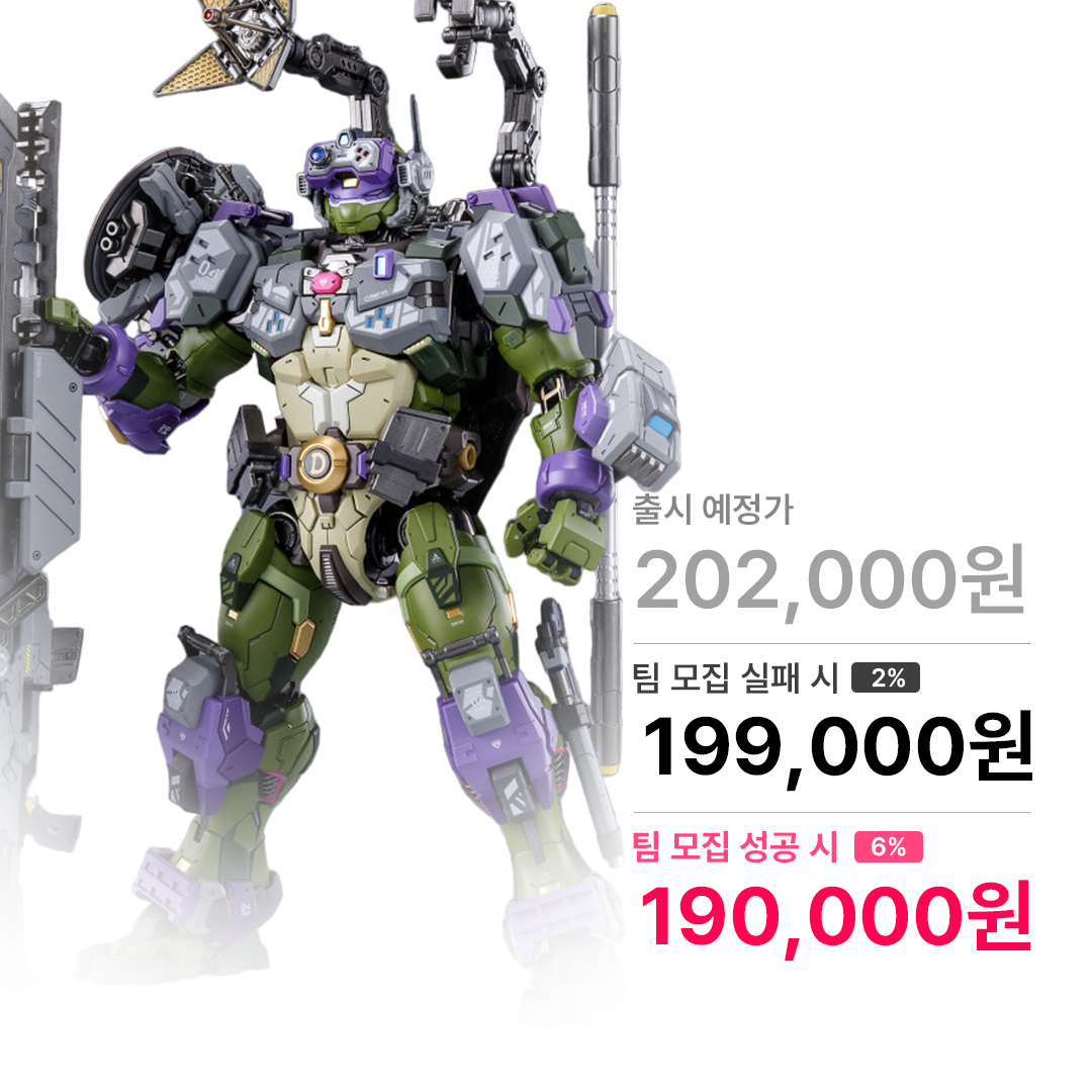메카 닌자거북이 도나텔로 피규어 히트보이즈 Heatboys