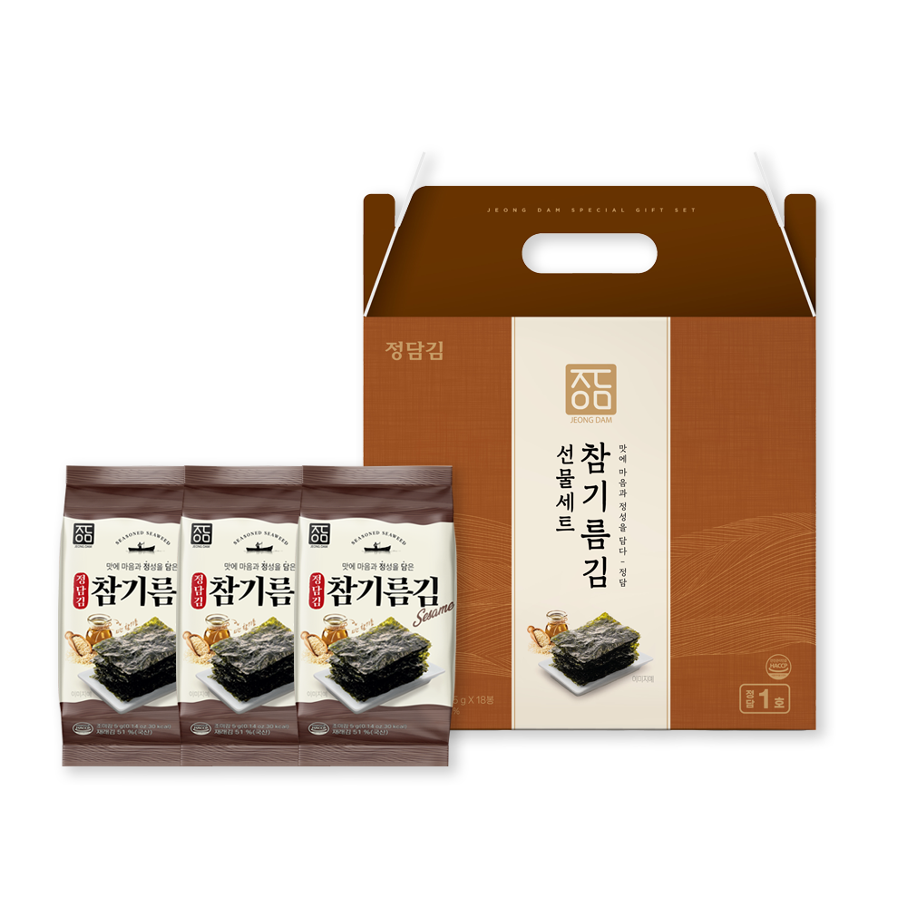 [에스시디디] 정담김/정담1호 선물세트 (참기름김 5g x 18봉)