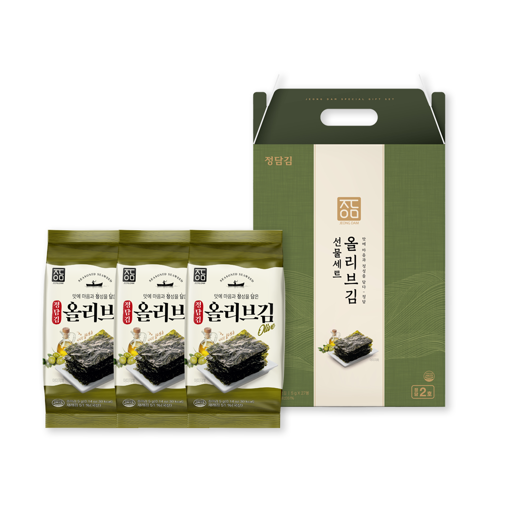 [에스시디디] 정담김/정담2호 선물세트 (올리브김 5g x 27봉)
