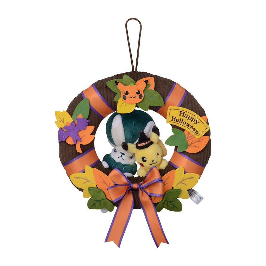 포켓몬센터 리스 봉제인형 Halloween Harvest Festival 버드렉스&피카츄