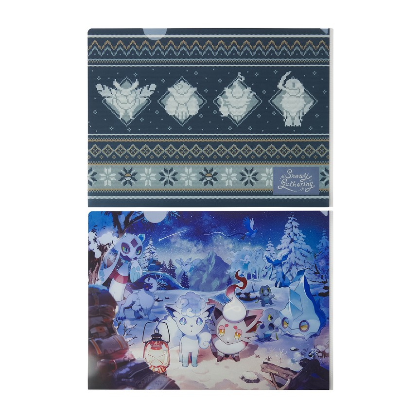 포켓몬센터 A4 클리어파일 세트 Snowy Gathering