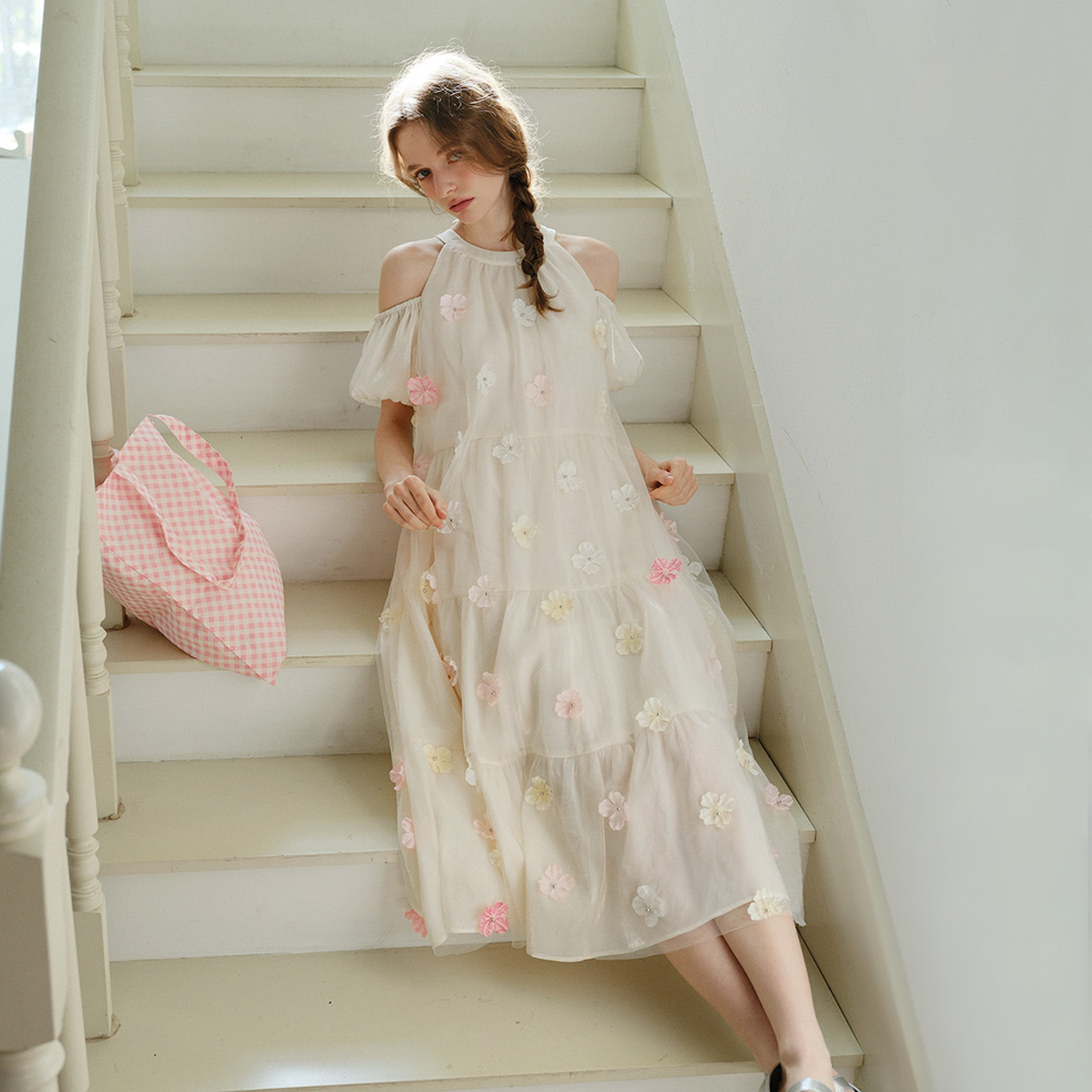 ★Cest Moidew★ Cest_Flower shoulder cut out dress Cest_Flower shoulder cut out dress