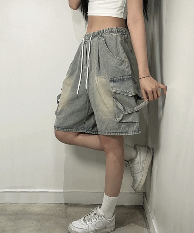 250618_gif_5부 카펜터 버뮤다 카고 데님 팬츠.gif