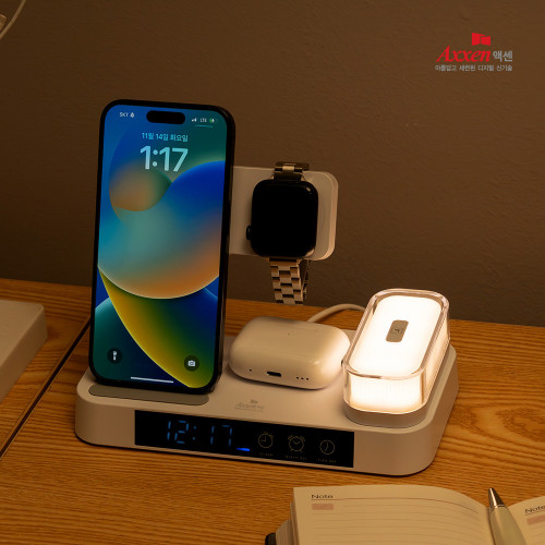 액센 A170 7in1 시계 램프 고속멀티 충전기