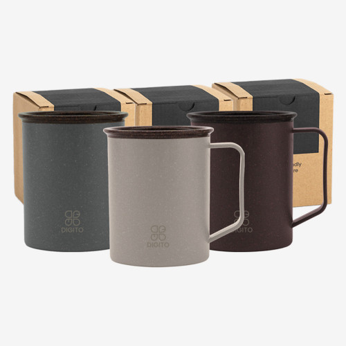 디지토 에코웰 투톤 머그컵 400ml, 손잡이 보온보냉 텀블러