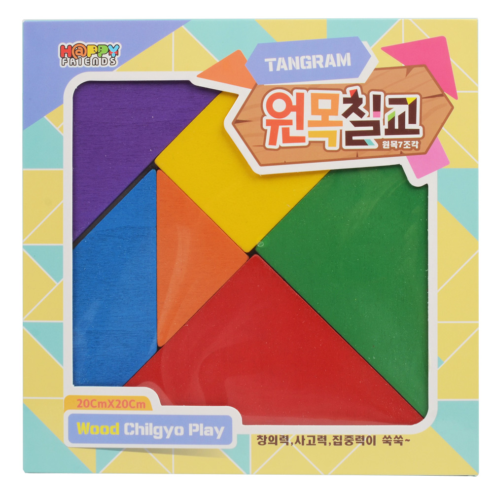 해피 원목 칠교 (대) 1p 칠교놀이 탱크램