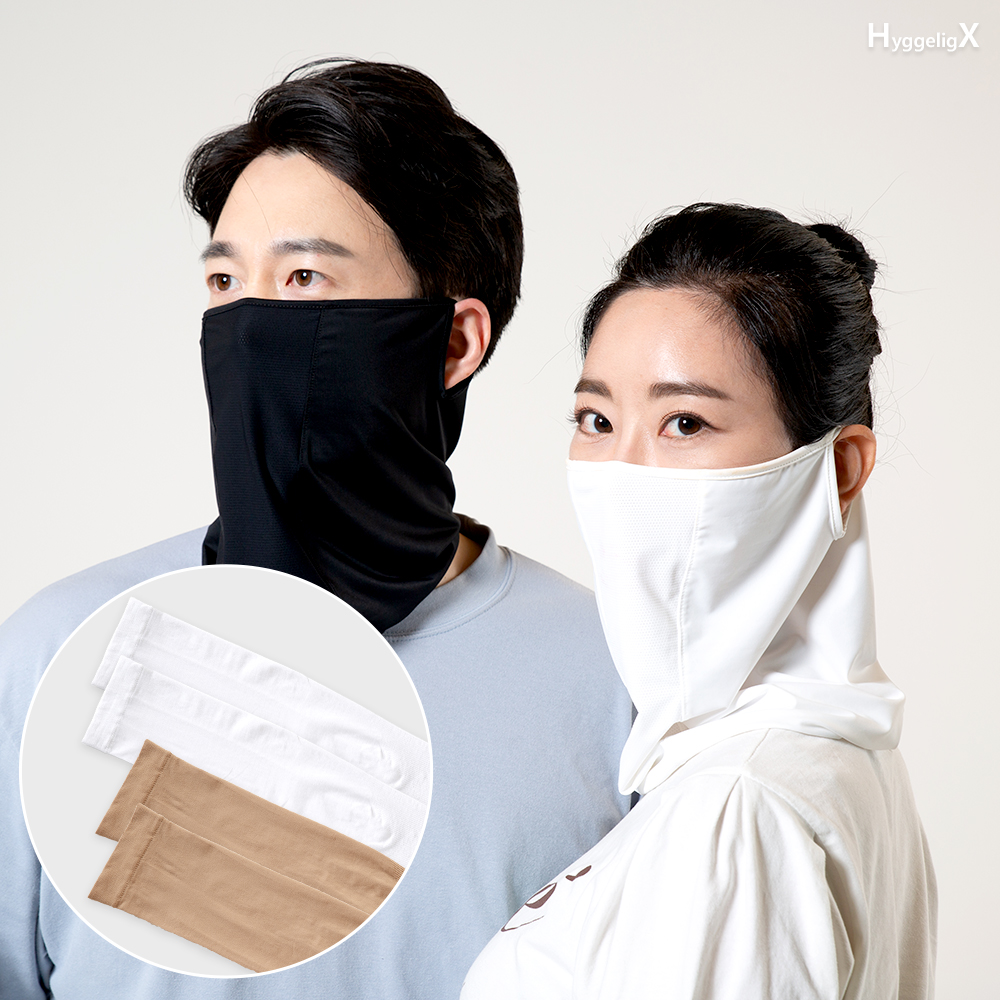 [휘겔리엑스] 99% 자외선 차단 마스크 쿨링 마스크 쿨 팔토시