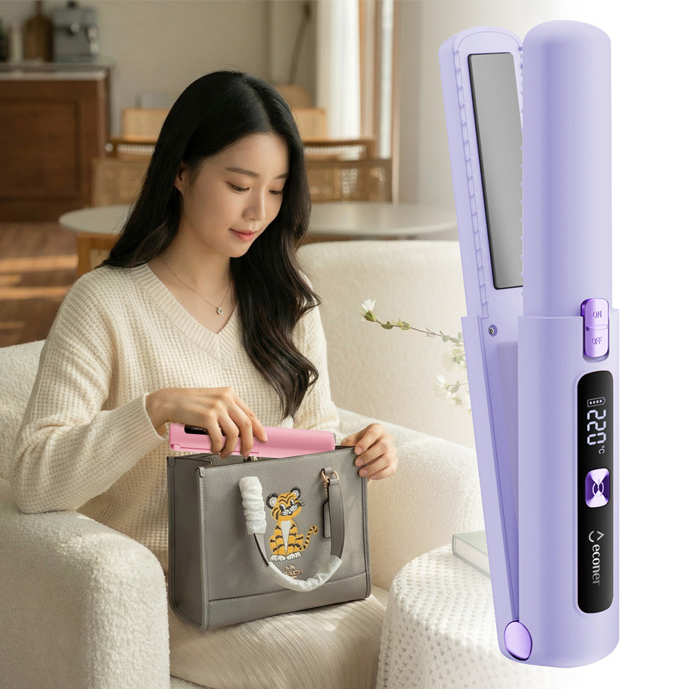 [에코너] GD3 볼륨팝 무선 스트레이트 고데기(파우치포함)