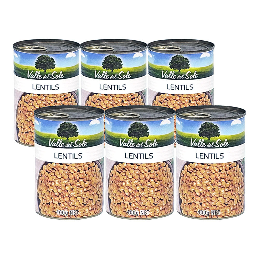 코렉스 발레델솔레 렌틸콩 통조림 400g X 6개