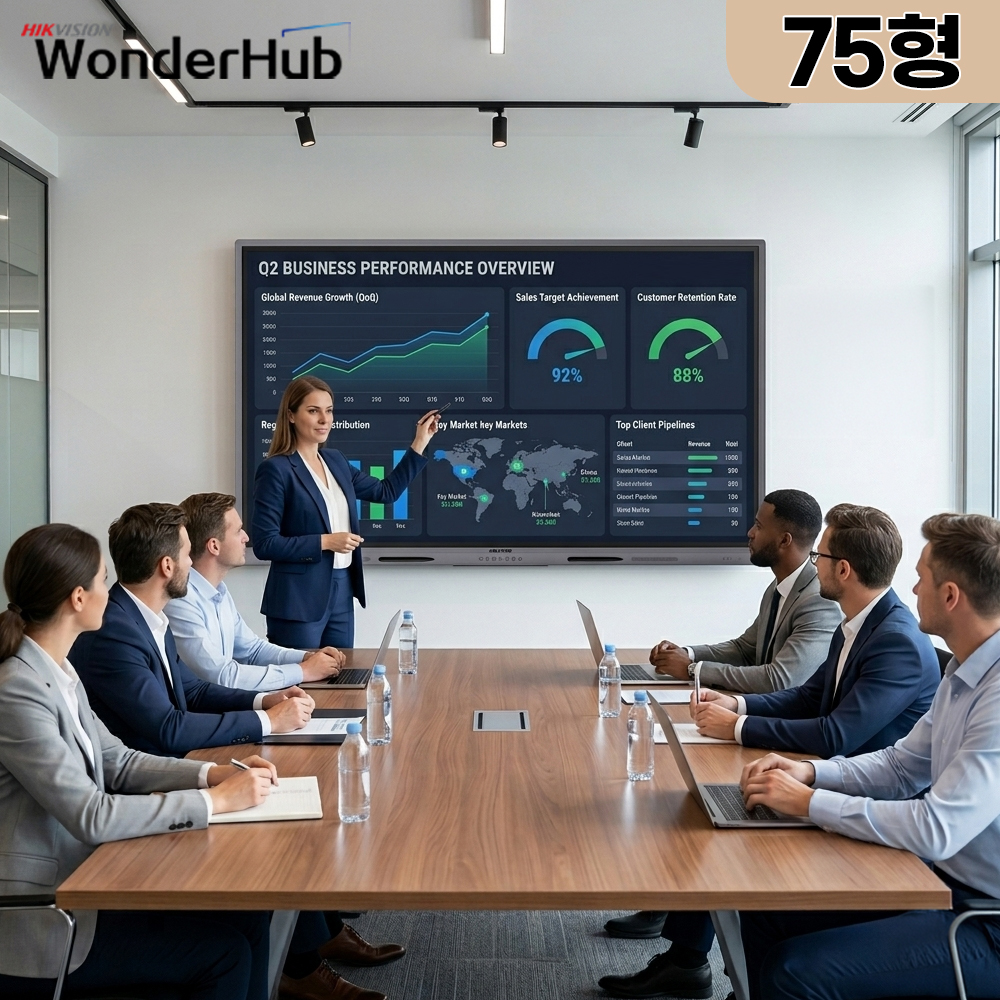 하이크비전 원더허브 75형 전자칠판 DS-D5C75RB/A