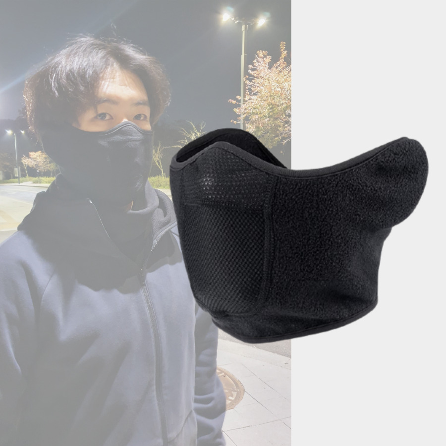 겨울 방한 러닝 귀마개 마스크 기모 오토바이 방한마스크