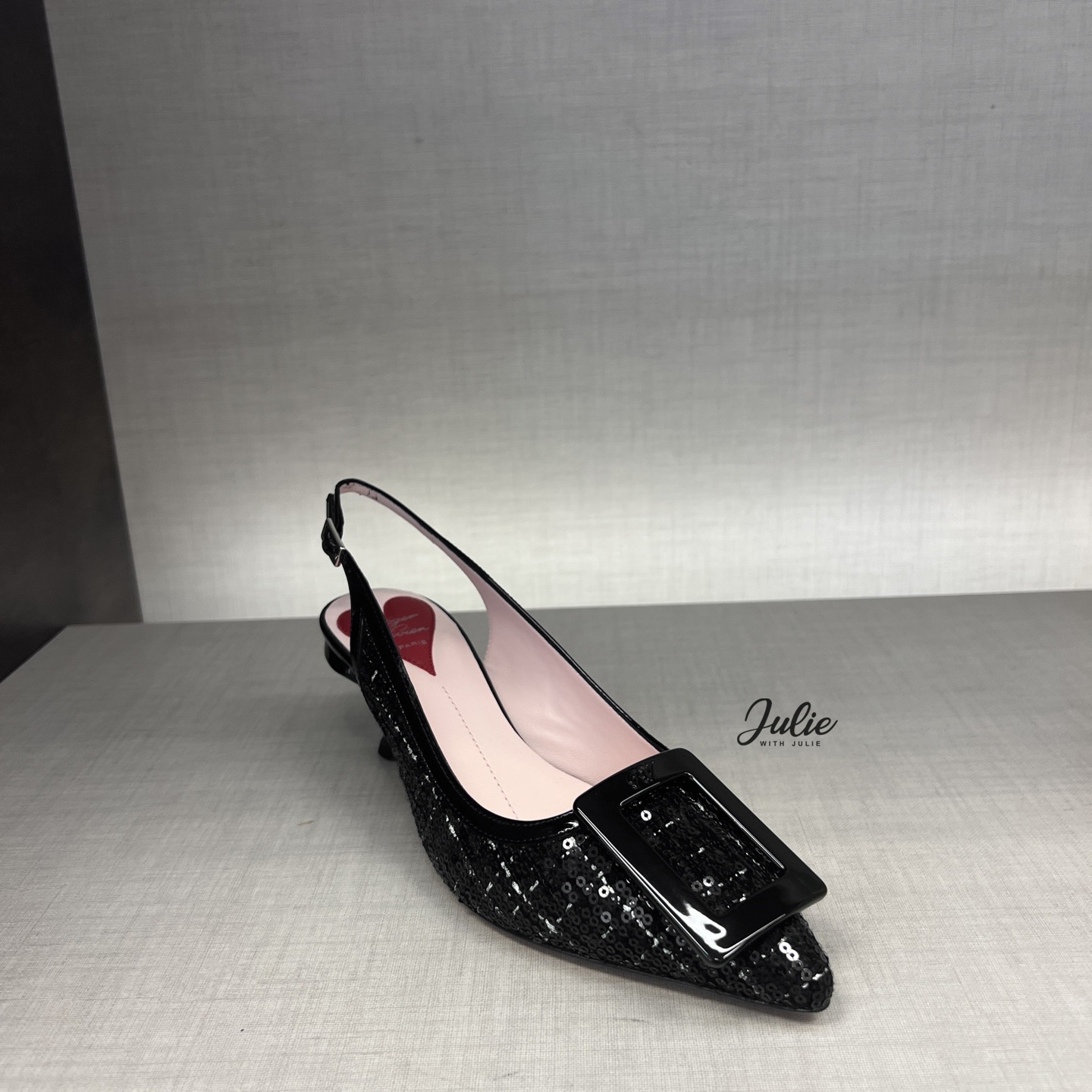[Roger Vivier] 로저비비에 VIRGULE 트위드 슬링백 펌프스