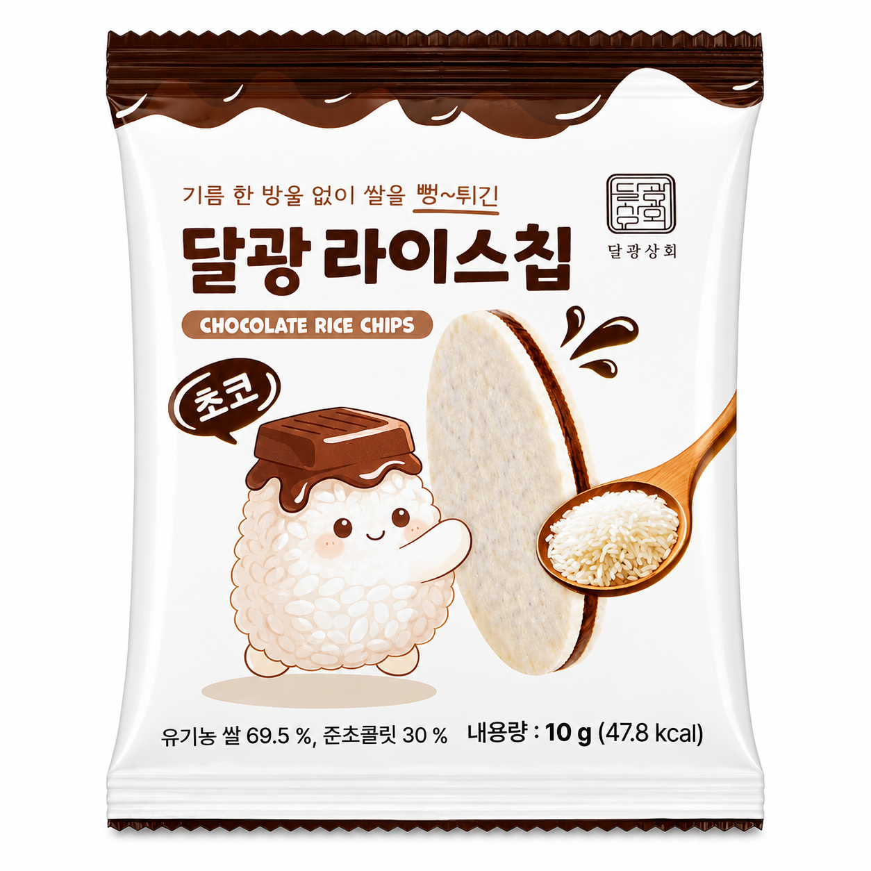 달광 라이스칩 초코 40개입 유기농 쌀칩