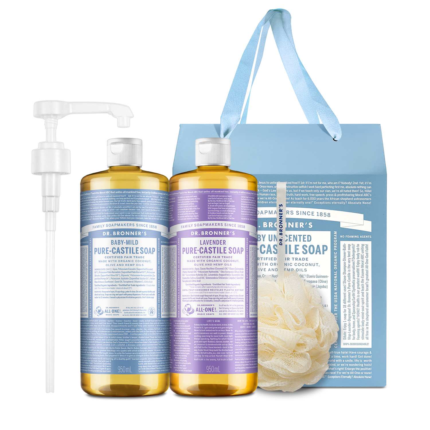 닥터브로너스 캐스틸 솝 950ml 2개 선물세트