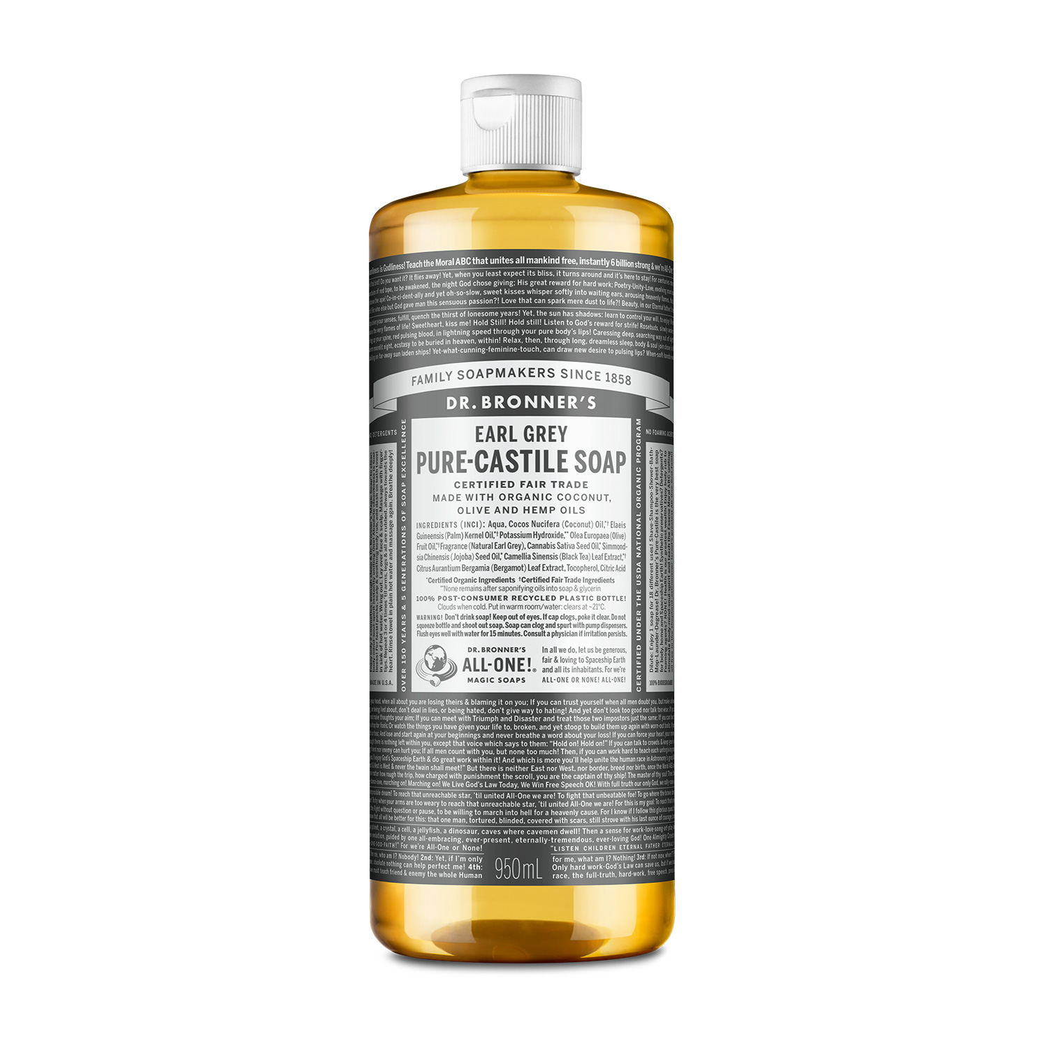 닥터브로너스 캐스틸 솝 얼그레이 950ml 공식수입