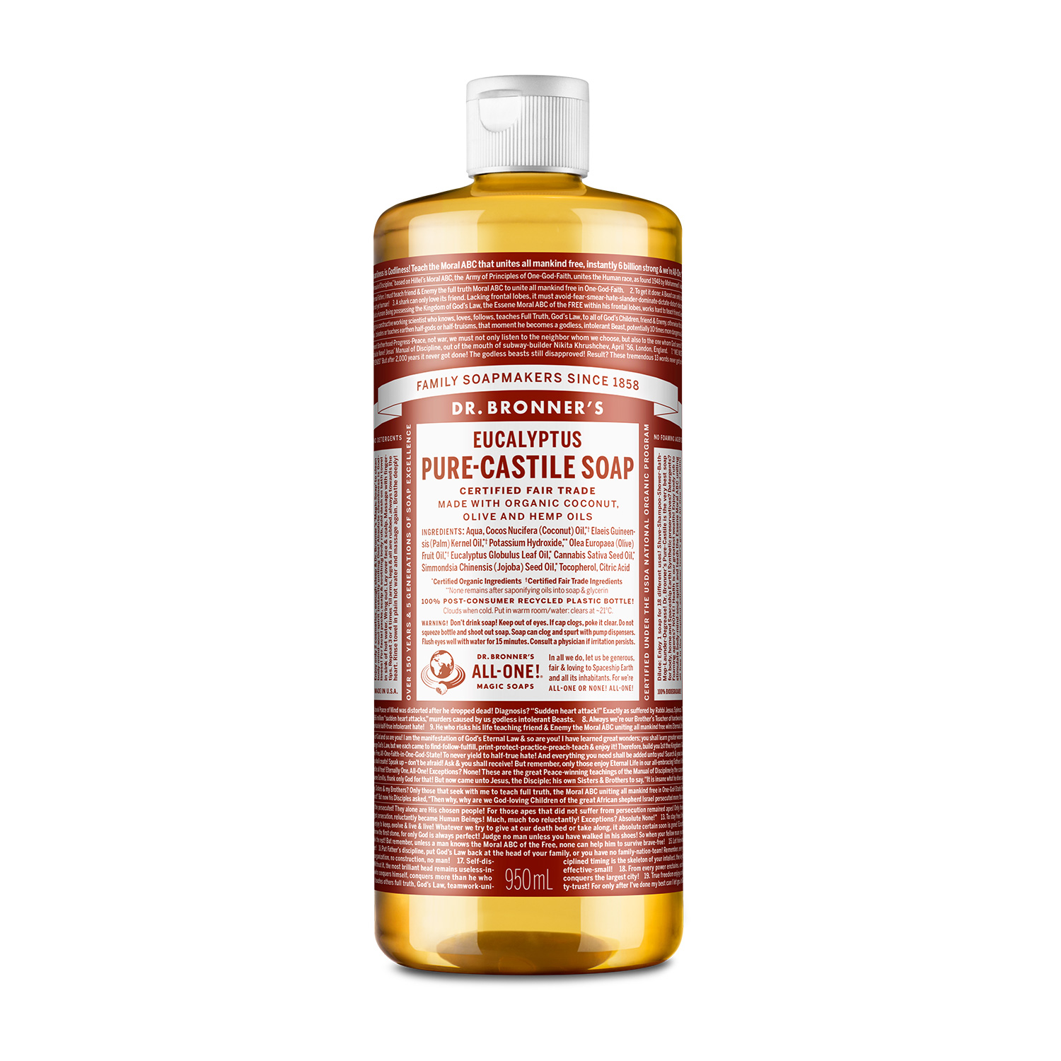 닥터브로너스 캐스틸 솝 유칼립투스 950ml 공식수입