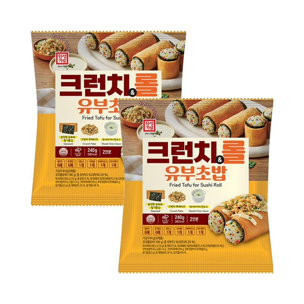 한성기업 크런치 롤 유부초밥 240g X 2개