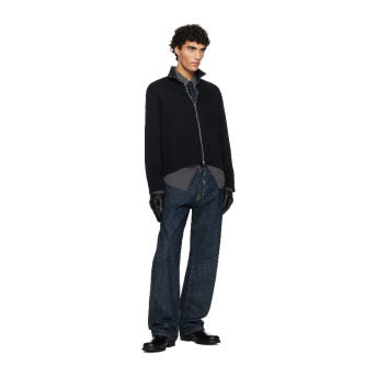 아워레가시 블랙 슈렁큰 집업 트랙 재킷 M2266SBA Black Athletic Rib
