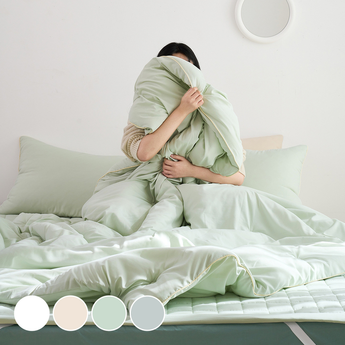 AIRE 모모 먼지없는 국내생산 옥수수솜 간절기/사게절 차렵이불(세트) 4컬러 (SS: 150x200/Q: 180x210)
