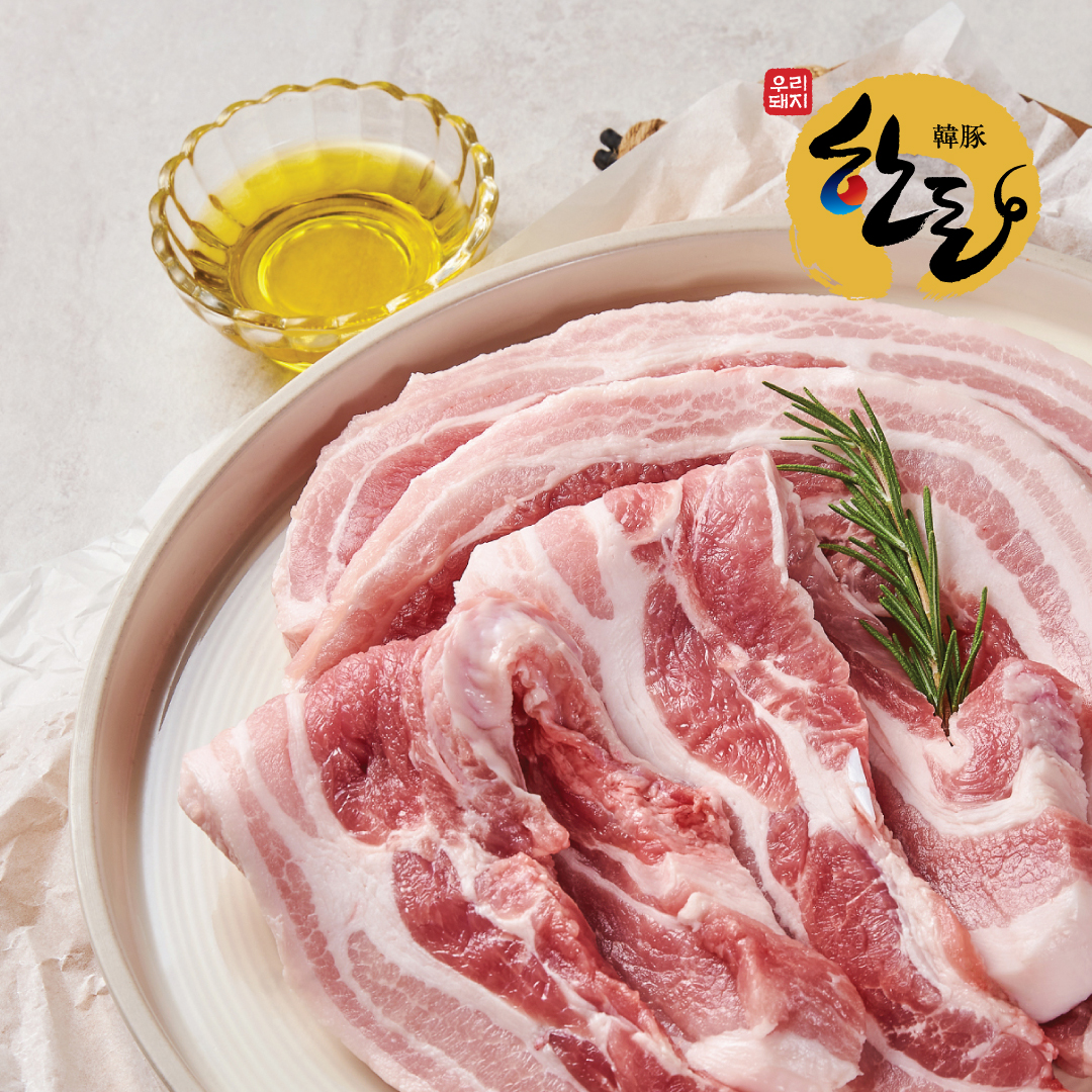 [오미장] 무항생제 한돈 구이세트 1.2kg 삼겹살400g*2팩+목살400g +소스 증정