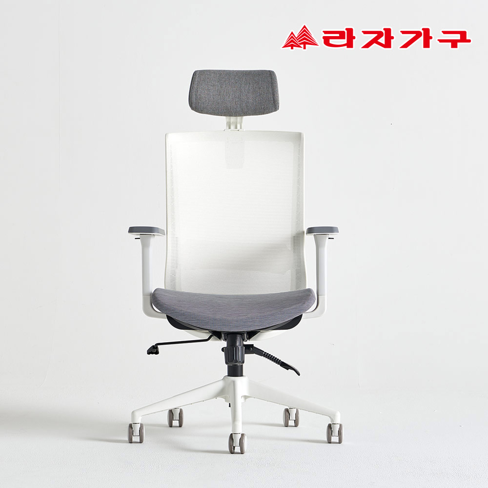 라자가구 에어핏 헤드형 요추지지 에어메쉬 틸팅 사무실 회의실 컴퓨터 학생 책상 의자 국내제작