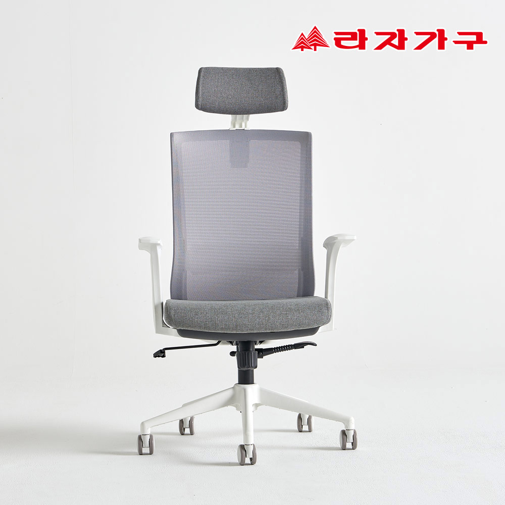 라자가구 렉스 헤드형 메쉬 틸팅 사무실 회의실 컴퓨터 학생 책상 의자 국내제작