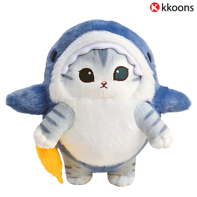 모프샌드 귀여운 상어 코스튬 고등어냥 고양이 인형 22cm