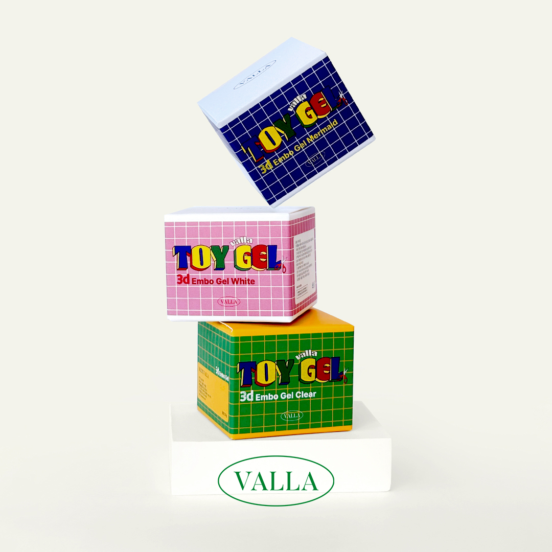 [발라] 토이젤 3D 엠보 아트젤 3종 (클리어/화이트/머메이드)