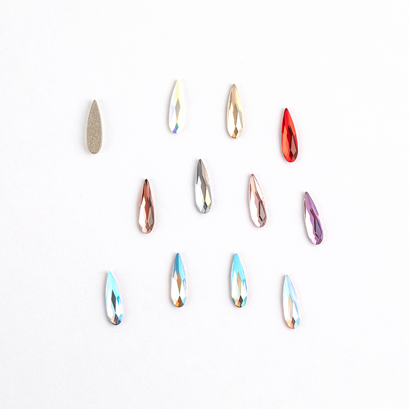 [오스트리아 크리스탈] 2304 레인드롭 플랫백 5개입 (2.8×10mm)