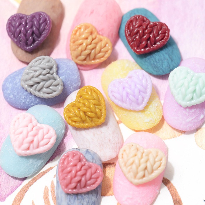 [캔디스톤] 니트하트파츠 베이직사이즈 (10 color) 2pcs