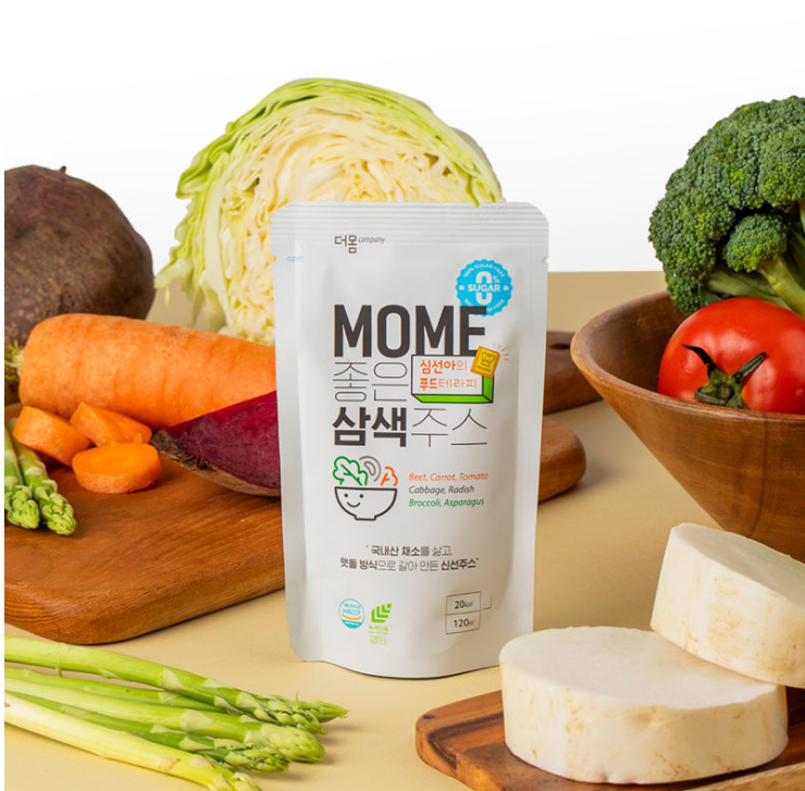MOME 좋은 삼색주스 심선아 저당 저칼로리 건강 채소 주스 120ml, 30개