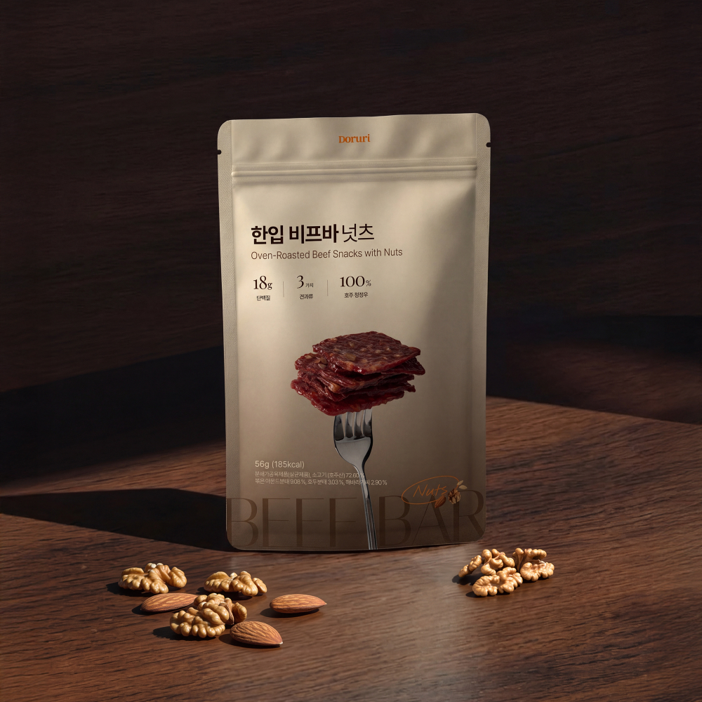 도르리 한입 비프바 넛츠 파우치 단품