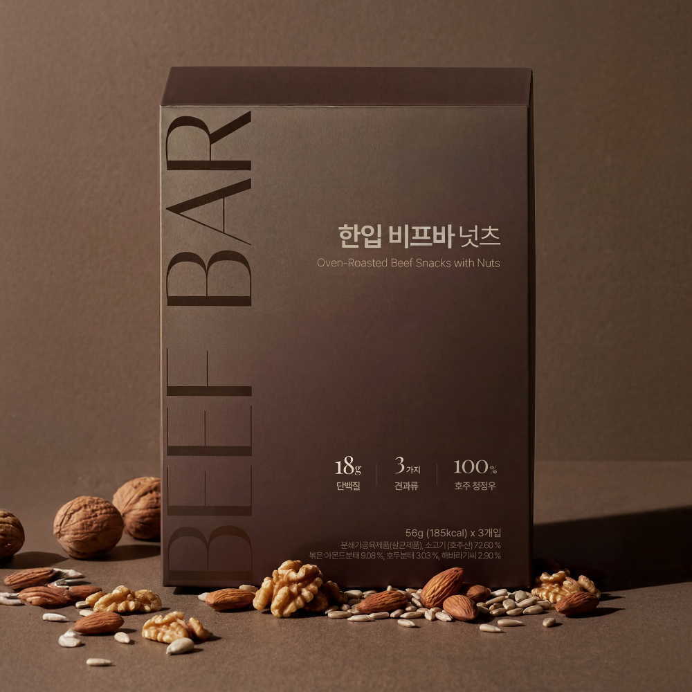 도르리 한입 비프바 넛츠 기프트 박스 1 BOX (파우치 3개입)