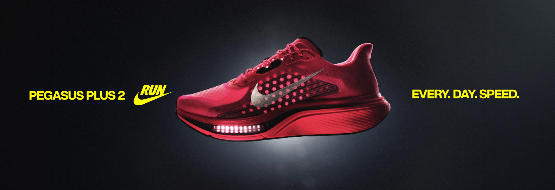 NIKE PEGASUS PLUS 2 노출형 에어 줌 유닛과 초경량 디자인