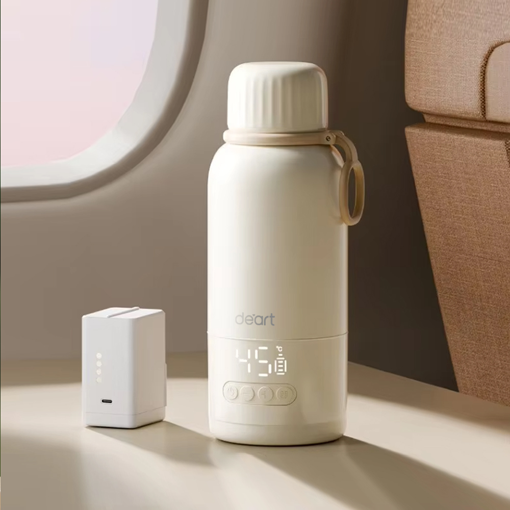 데아트 휴대용 분유포트 배터리분리 100도 가열 무선 500ml