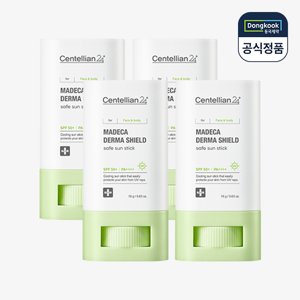 [센텔리안24] 마데카 더마쉴드 세이프 선스틱(18g)(SPF50+ PA++++)×4개