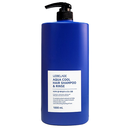 [르베라쥬] 면세점입점 샴푸+린스를 한 번에! 아쿠아 쿨 헤어 샴푸&린스 겸용 1000ml