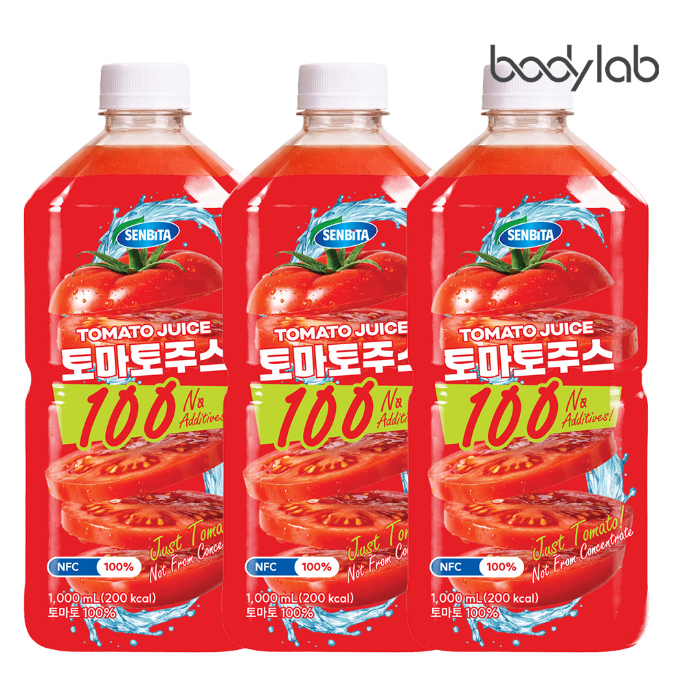 [바디랩] 센비타 토마토주스100 1L × 3병