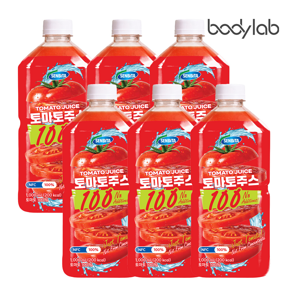 [바디랩] 센비타 토마토주스100 1L × 6병