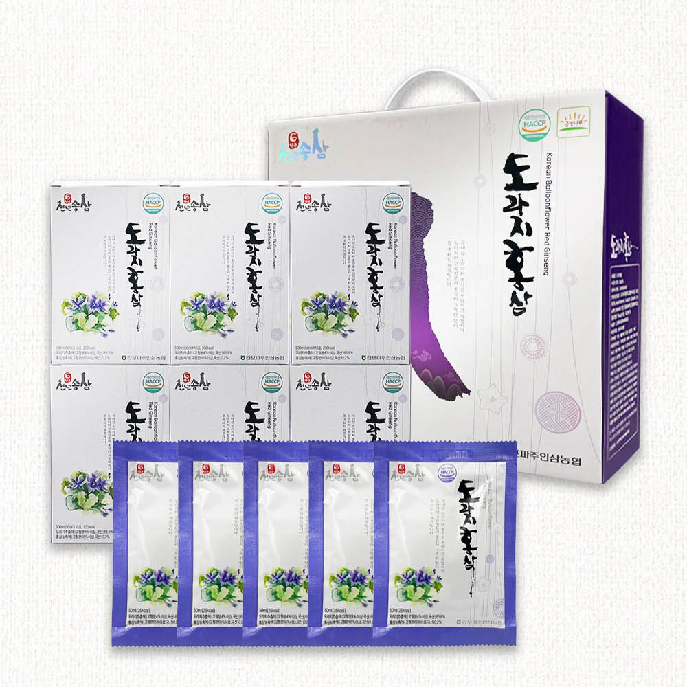 [천년송삼] 도라지 홍삼 (50ml × 60포) 외 1종