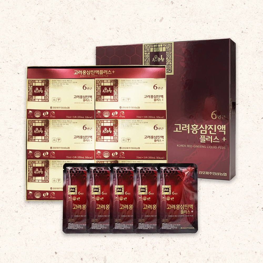 [천년송삼] 농협 6년근 고려홍삼직액플러스 (70ml × 30포) 외 1종